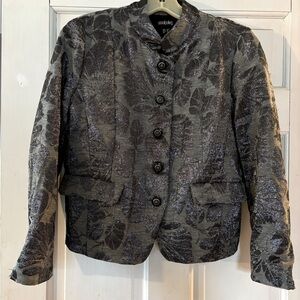 Assafpelleg metallic blazer floral pattern